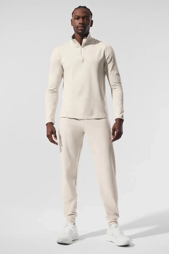 Conquer 1/4 Zip Reform maniche lunghe - Bone