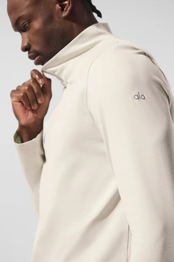 Conquer 1/4 Zip Reform maniche lunghe - Bone