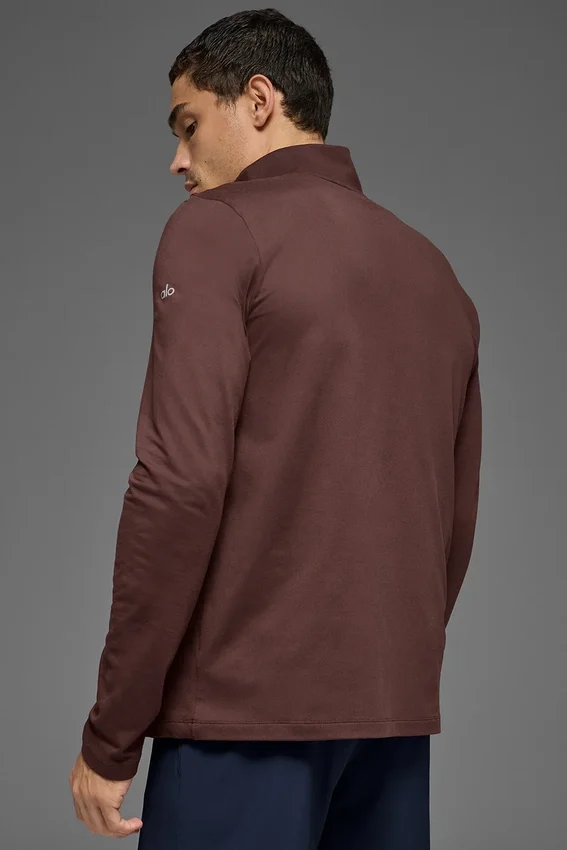 Conquer 1/4 Zip Reform maniche lunghe - Brownstone