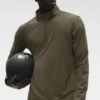 Conquer 1/4 Zip Reform maniche lunghe - Verde oliva