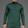 Conquer 1/4 Zip Reform maniche lunghe - Verde trifoglio