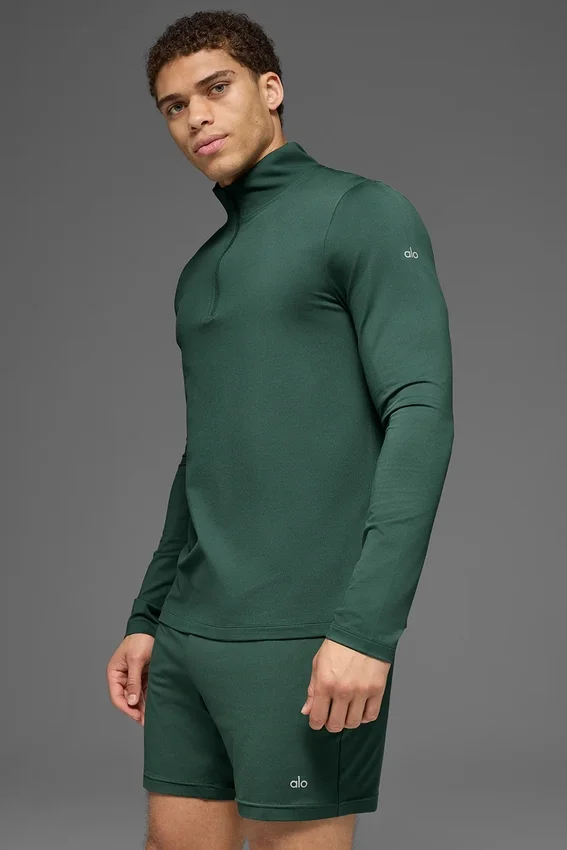 Conquer 1/4 Zip Reform maniche lunghe - Verde trifoglio