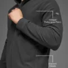 Conquer Max con collo alto e zip integrale - Antracite