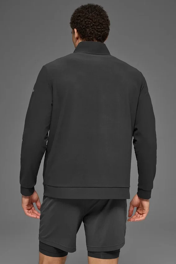 Conquer Max con collo alto e zip integrale - Antracite