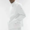 Conquer Max con collo alto e zip integrale - Bianco
