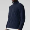 Conquer Max con collo alto e zip integrale - Blu navy