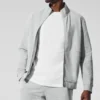 Conquer Max con collo alto e zip integrale - Grigio melange atletico