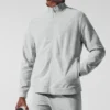 Conquer Max con collo alto e zip integrale - Grigio melange atletico