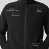 Conquer Max con collo alto e zip integrale - Nero