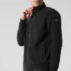 Conquer Max con collo alto e zip integrale - Nero