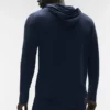 Conquer Reform a maniche lunghe con cappuccio - Blu navy