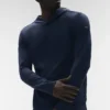 Conquer Reform a maniche lunghe con cappuccio - Blu navy
