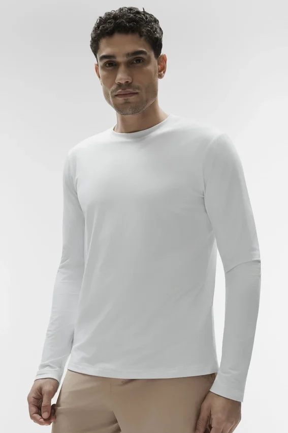 Conquer Reform a maniche lunghe con collo rotondo - Bianco