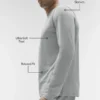 Conquer Reform Maglia a maniche lunghe con collo rotondo - Grigio melange atletico