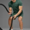 Conquer Reform, pantaloncini a maniche corte con collo rotondo - Clover Green