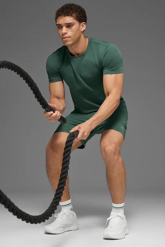Conquer Reform, pantaloncini a maniche corte con collo rotondo - Clover Green