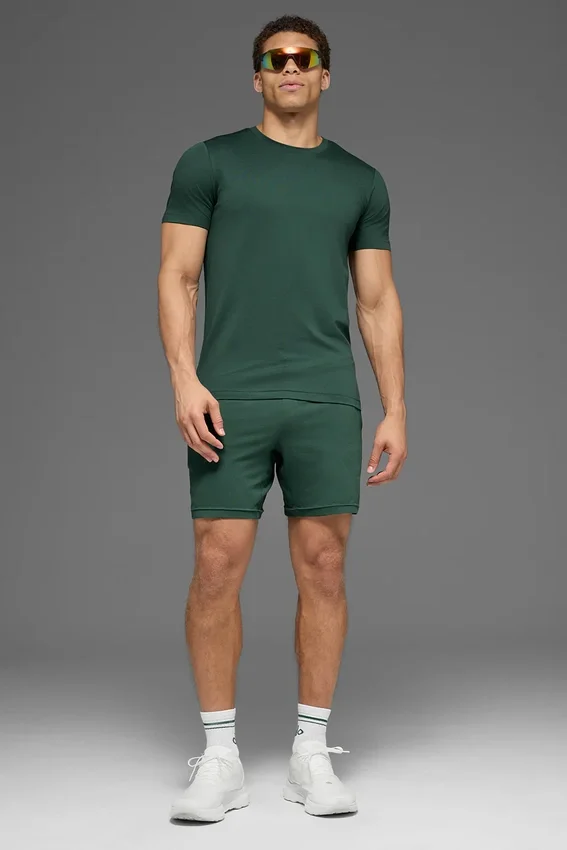Conquer Reform, pantaloncini a maniche corte con collo rotondo - Clover Green