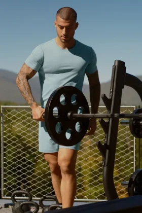 Conquer Reform, pantaloncini a maniche corte con collo rotondo - Desert Sage