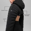 Copri spalle trapuntato Starlight - Nero