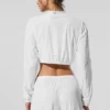 Copricostume corto Breezy con zip integrale - Bianco