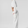 Copricostume corto Breezy con zip integrale - Bianco