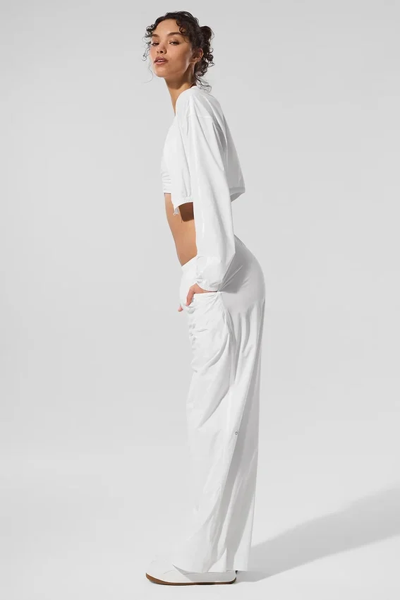 Copricostume corto Breezy con zip integrale - Bianco