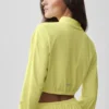 Copricostume corto Breezy con zip integrale - Giallo sole