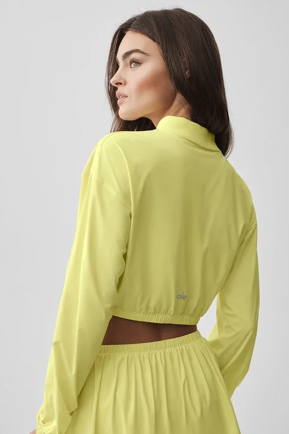 Copricostume corto Breezy con zip integrale - Giallo sole