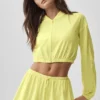 Copricostume corto Breezy con zip integrale - Giallo sole