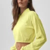 Copricostume corto Breezy con zip integrale - Giallo sole