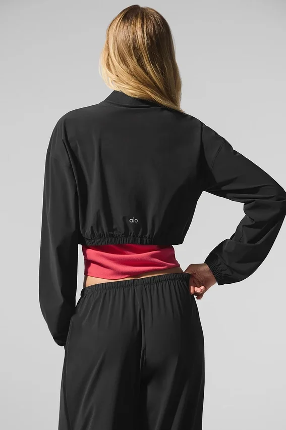 Copricostume corto Breezy con zip integrale - Nero