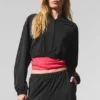 Copricostume corto Breezy con zip integrale - Nero
