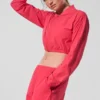 Copricostume corto Breezy con zip integrale - Rosso caramella