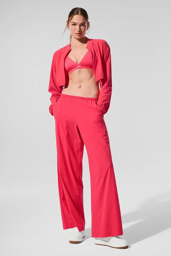 Copricostume corto Breezy con zip integrale - Rosso caramella