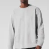 Double Take con maniche lunghe e collo rotondo - Grigio melange atletico