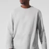Double Take con maniche lunghe e collo rotondo - Grigio melange atletico