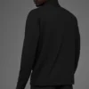 Double Take con maniche lunghe e zip a 1/4 - Nero