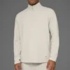 Double Take maniche lunghe con zip a 1/4 - Bone