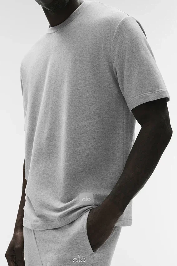 Double Take pantaloncini maniche corte - Grigio melange atletico