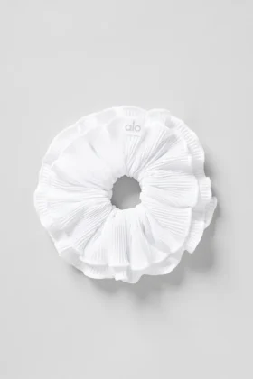 Elastico oversize Micro Plisse - Bianco