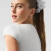 Elastico oversize Micro Plisse - Bianco