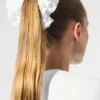 Elastico oversize Micro Plisse - Bianco