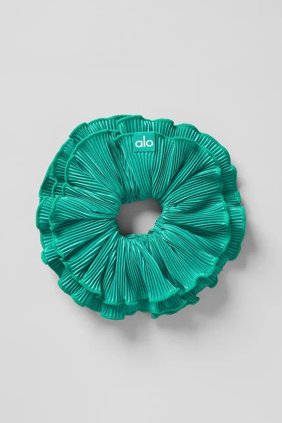 Elastico oversize Micro Plisse - Verde abete
