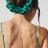 Elastico oversize Micro Plisse - Verde abete