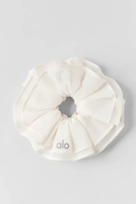 Elastico per capelli oversize “Sweet Nothing” in rete – Avorio