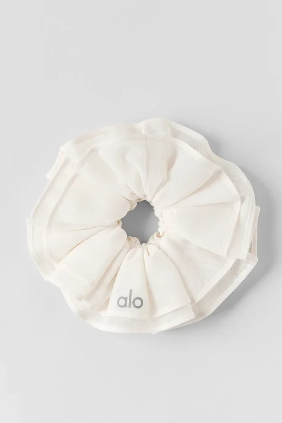 Elastico per capelli oversize "Sweet Nothing" in rete - Avorio