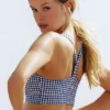 Fasce per capelli Airlift So Smooth Gingham - Gingham blu navy