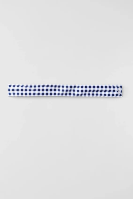 Fasce per capelli Airlift So Smooth Gingham - Gingham blu navy