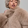 Fasce per capelli Wintersun in pelliccia sintetica opulenta - Oat