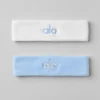 Fascia antisudore Glow (confezione da 2) - Blu conchiglia/Bianco